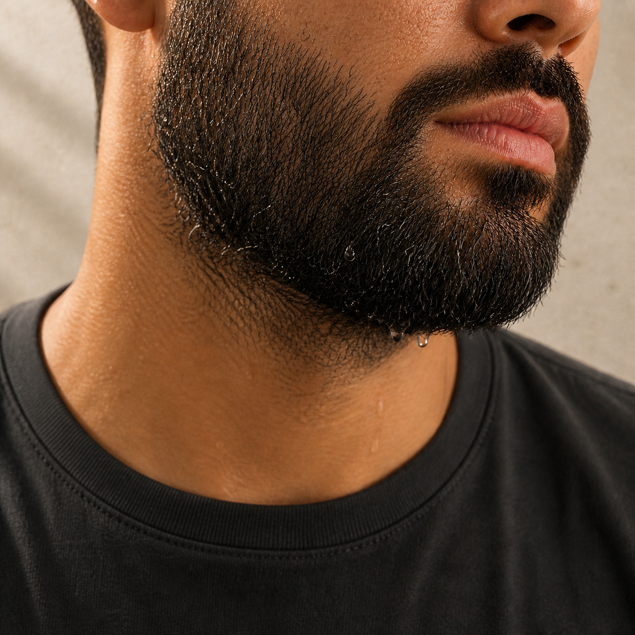 Clean rinsed beard after using Arabian Soap Bar