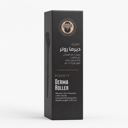 Diggn'It Derma Roller bilingual retail box on a clean white ecommerce background