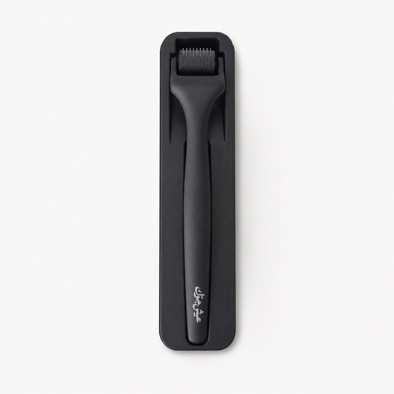Diggn'It black 0.30 mm Derma Roller in its protective tray on a clean white ecommerce background
