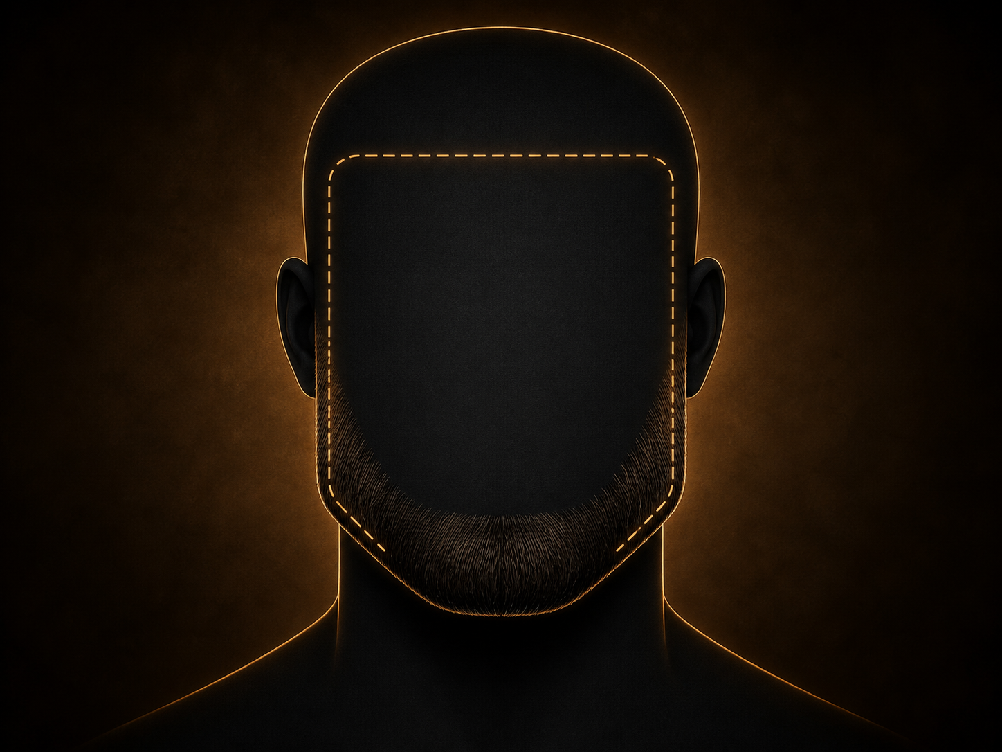 Square face shape beard diagram
