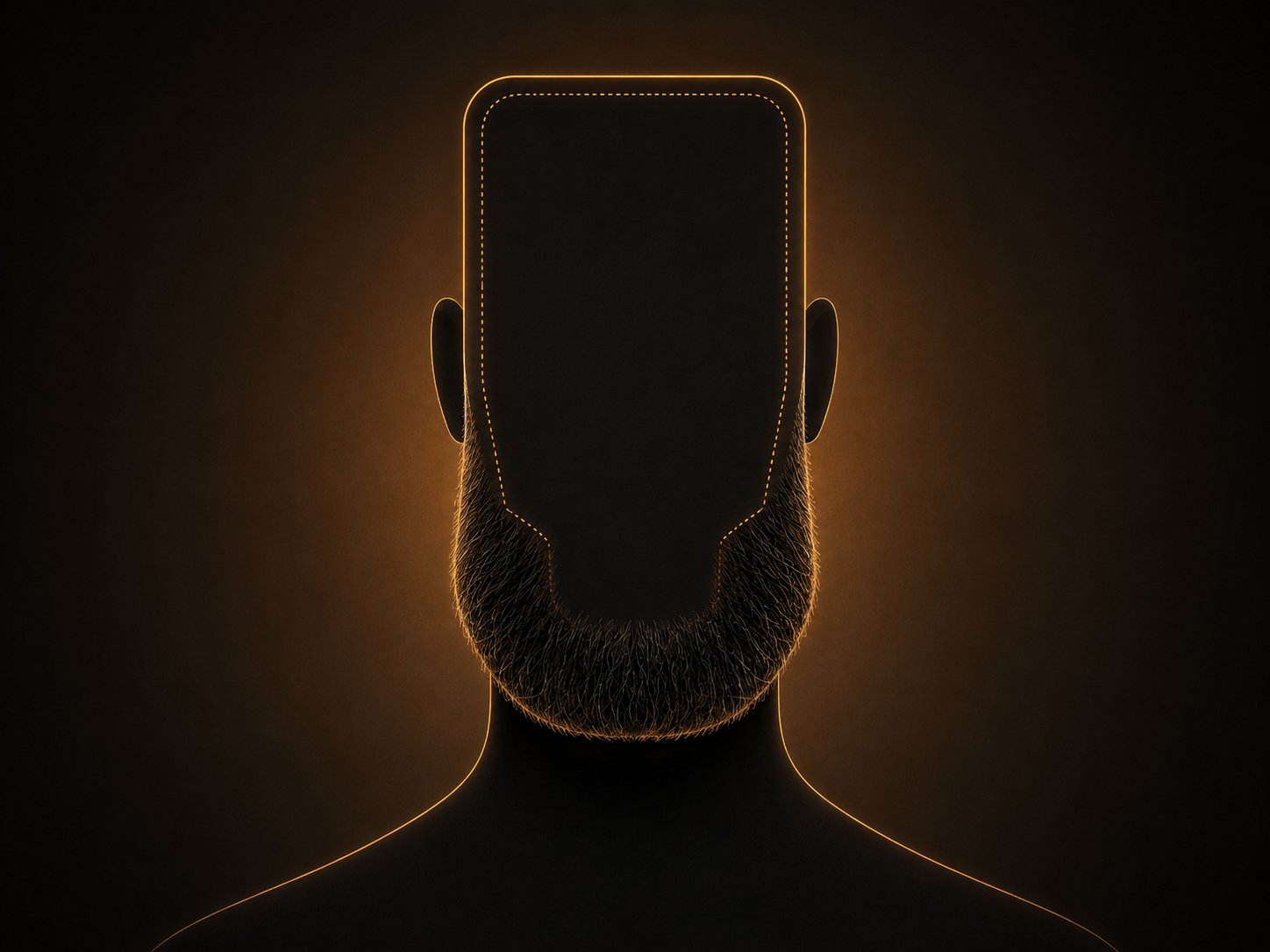 Rectangle face shape beard diagram