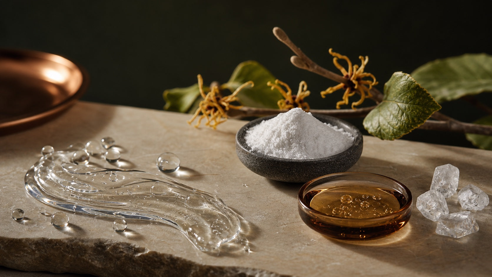 Clear hydrating gel with niacinamide, panthenol, hyaluronate, and allantoin